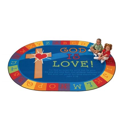 CARPETS FOR KIDS God is Love Learning Rug- 7 ft. 8 in. x 10 ft. 10 in. 83007